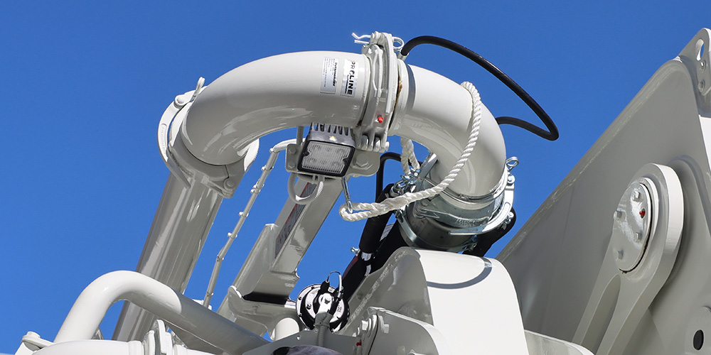 LED Working light at boom tip